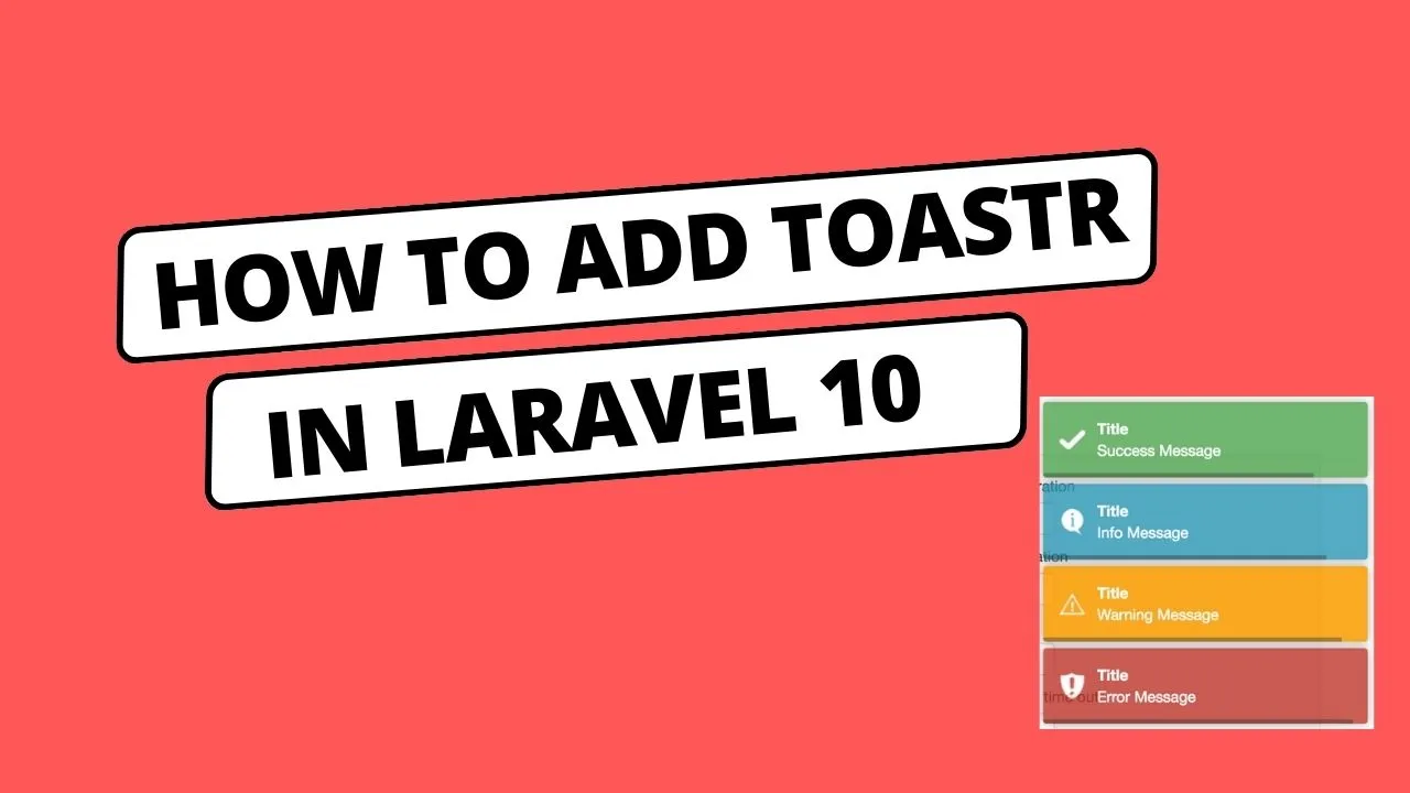How to add Toastr Notification in Laravel 10