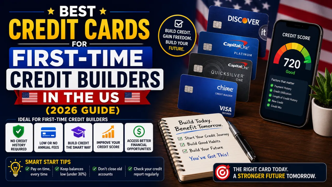Best Credit Cards for First-Time Credit Builders in the US (2026 Guide)