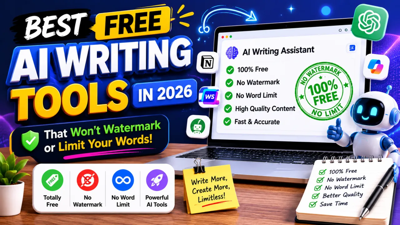 Best Free AI Writing Tools in 2026 That Won't Watermark or Limit Your Words