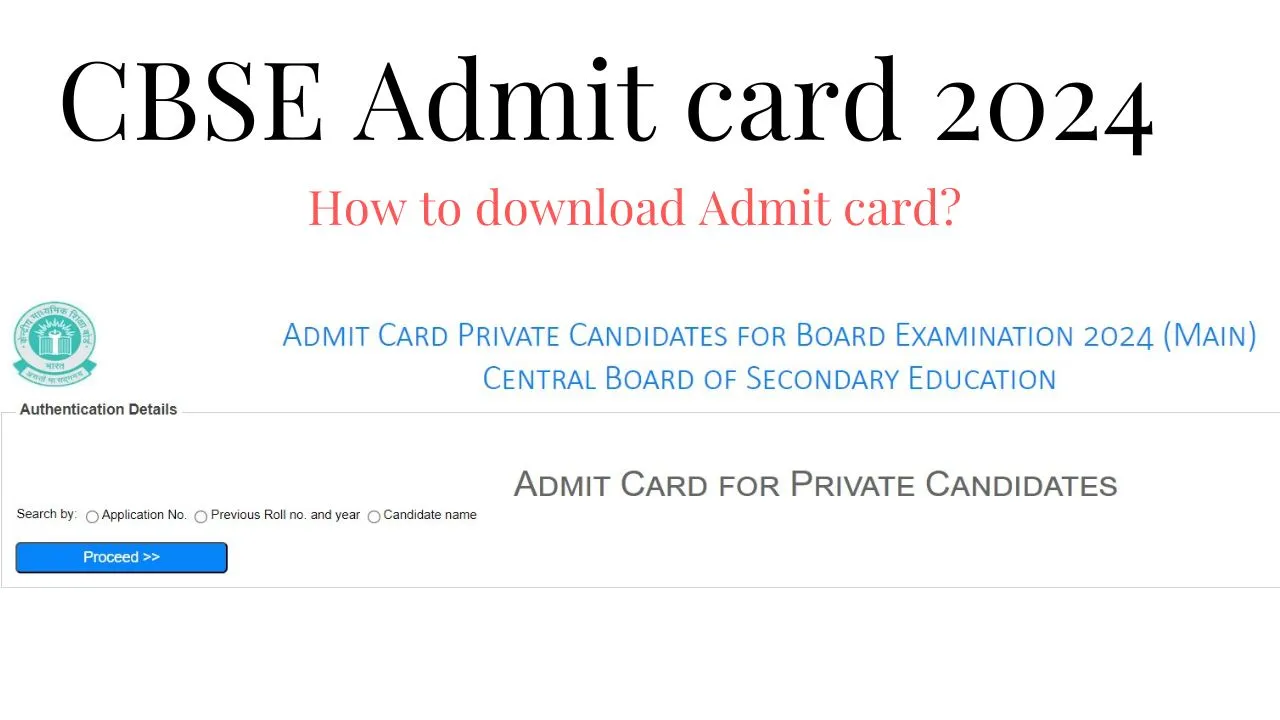 How to download admit card : CBSE board exams 2024