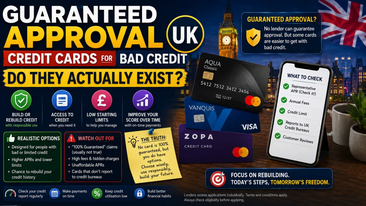 Guaranteed Approval Credit Cards for Bad Credit UK: Do They Actually Exist?