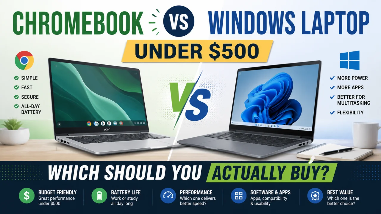 Chromebook vs Windows Laptop Under $500: Which Should You Actually Buy?