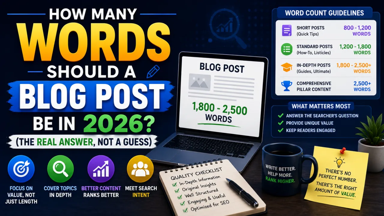How Many Words Should a Blog Post Be in 2026? (The Real Answer, Not a Guess)