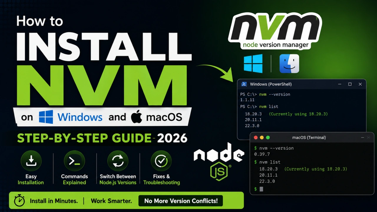 How to Install NVM on Windows and macOS (Step-by-Step Guide 2026)