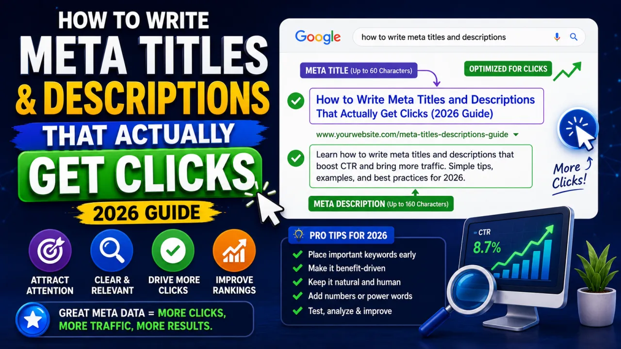 How to Write Meta Titles and Descriptions That Actually Get Clicks (2026 Guide)