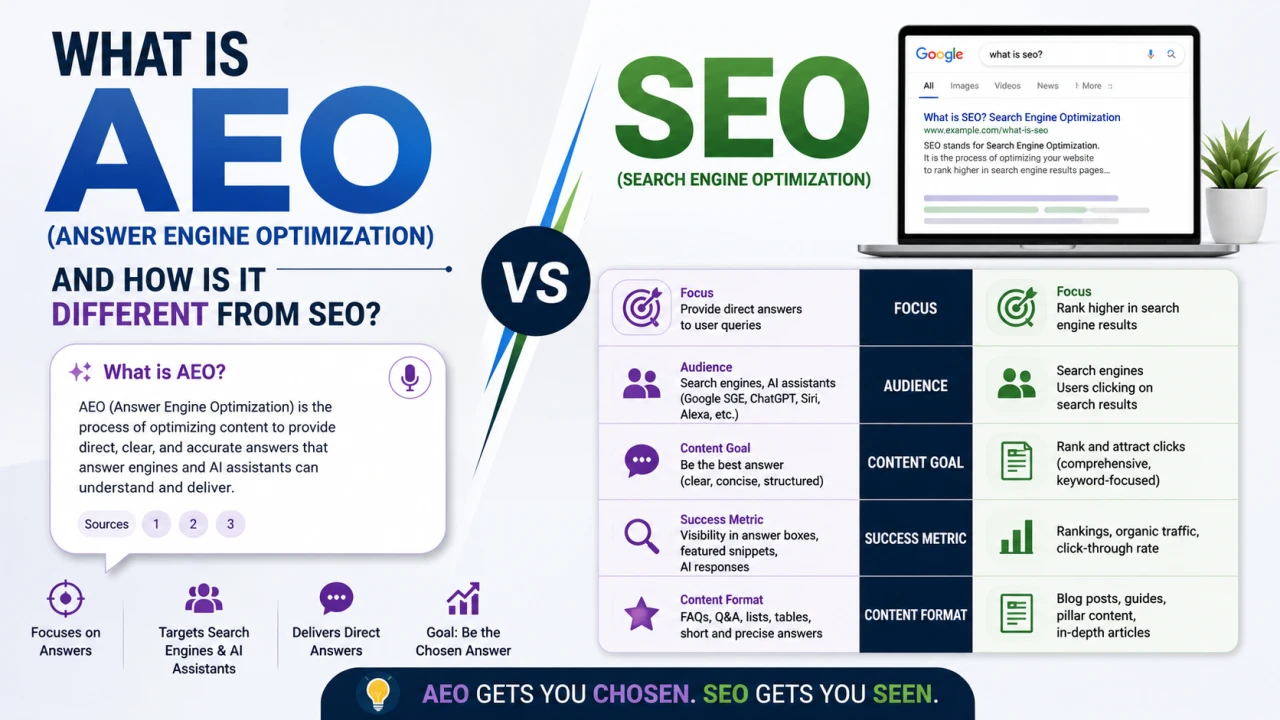 What Is AEO (Answer Engine Optimization) and How Is It Different from SEO?